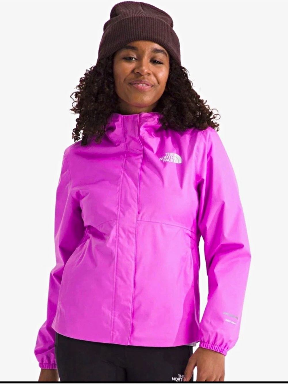 The North Face Girls DryVent Waterproof Hooded Full Zip Jacket Purple L